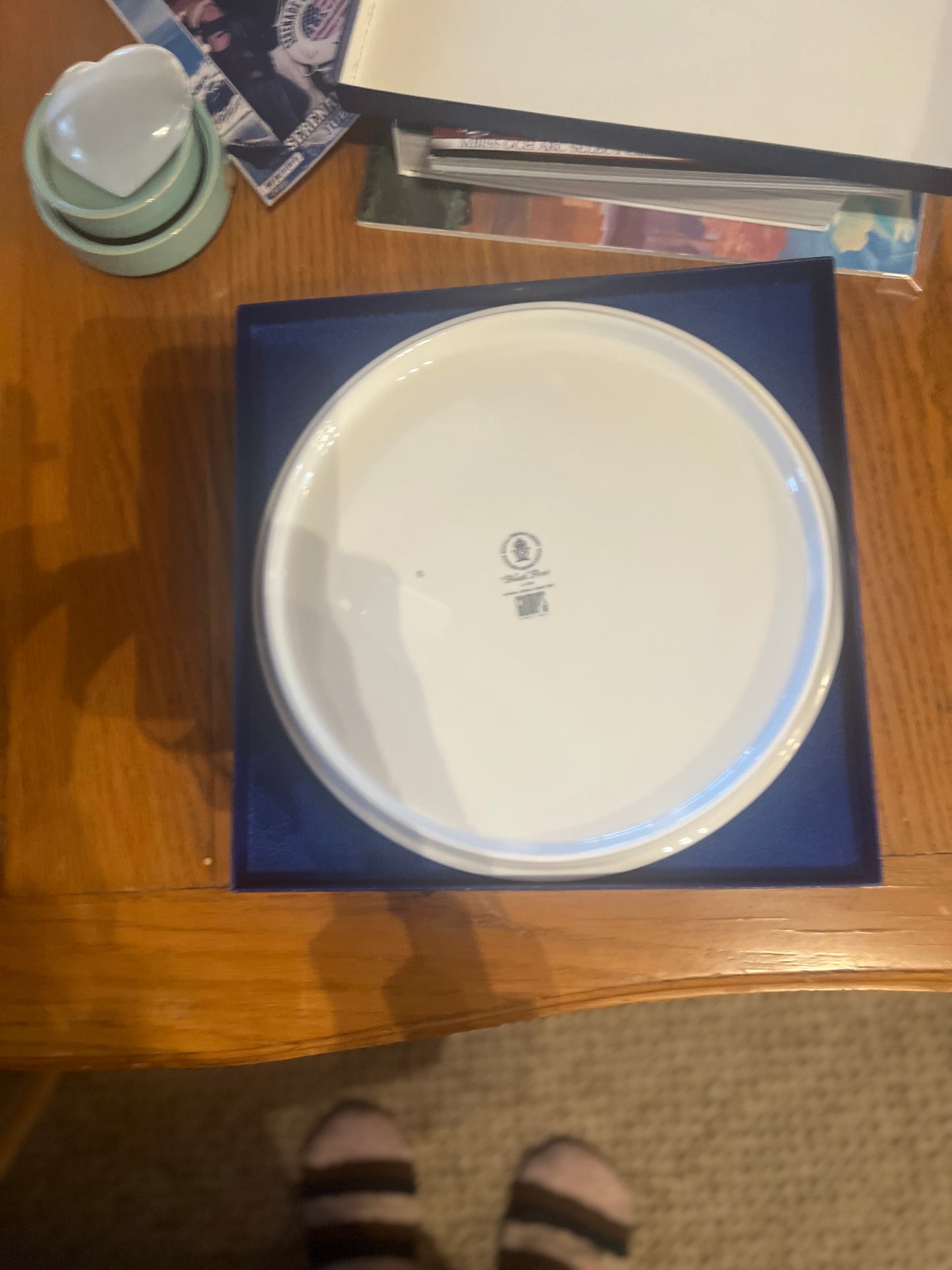 Royal Crown Derby English Fine Bone China Gold Lined Dinner Plate