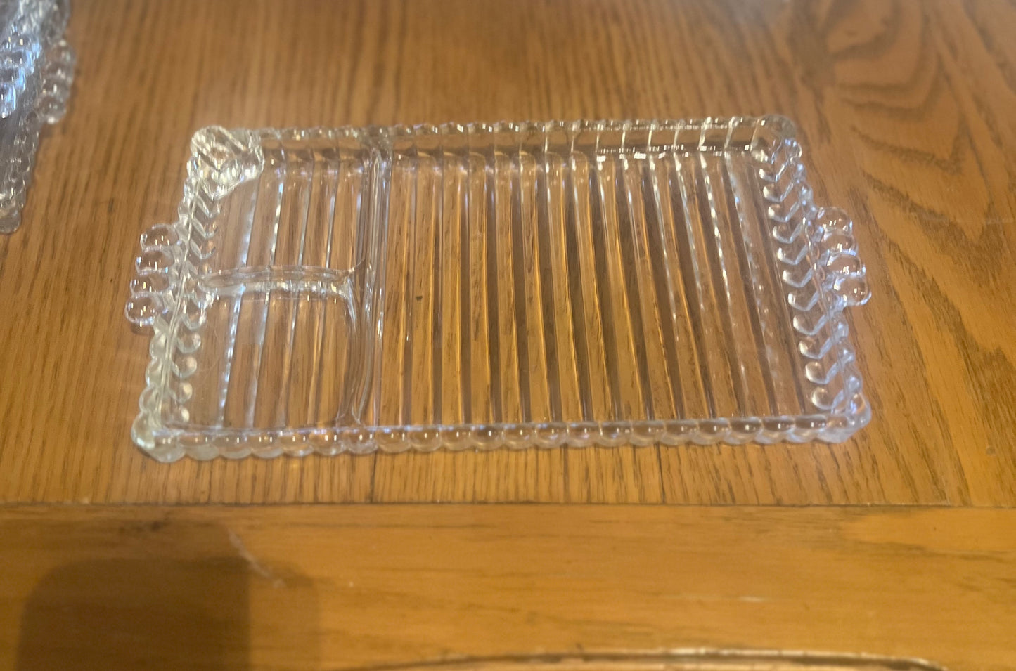 Antique Crystal Serving Plate