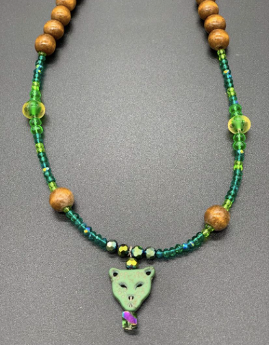Cheetah Necklace, Cheetah Pendant, Unisex Necklace, $45
