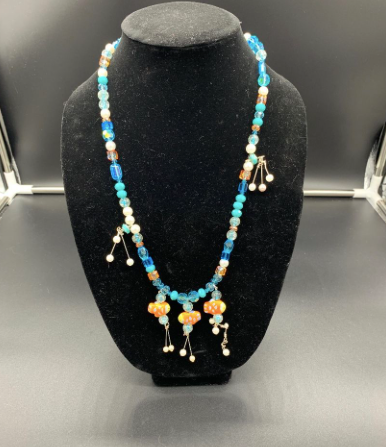 Clownfish Playing in the Ocean Necklace, Clownfish Necklace, Fish Necklace, Clownfish, Fish, Ocean, Sea, Under Water World, Animal Necklace $70