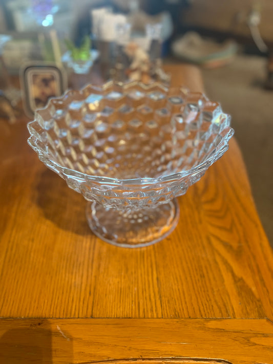 Crystal Vintage Antique Punch Bowl