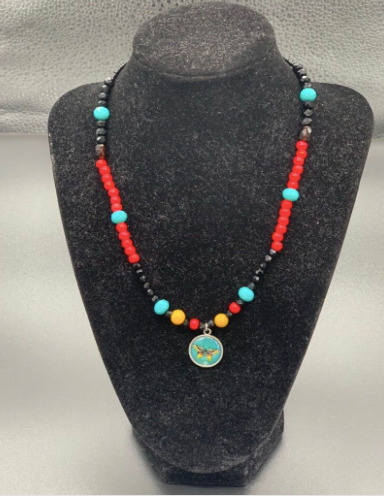 Butterfly Necklace, Animal Necklace, Crystal Necklace, Unisex Necklace, Insect Necklace $20