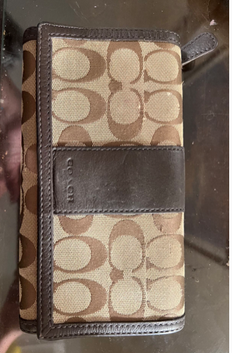 Authentic Coach Monogram Wallet $100
